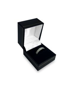 BLK LEATHERETTE RING BOX