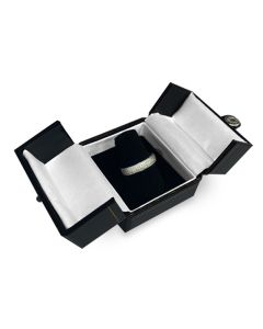 BLACK LEATHERETTE FINGER BOX