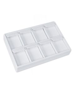 WHITE STACKABLE 8 EARRING TRAY
