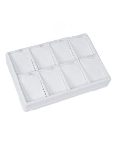 WHITE STACKABLE 8 PENDANT TRAY