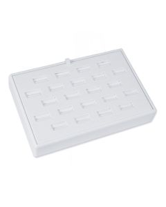 WHITE STACKABLE 22 RING TRAY