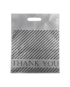 15 x 18 GREY THANK YOU BAG (100)