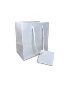 4" X 4.5" GLOSSY WHITE BAGS (20)