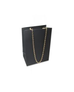 MATTE BLACK/GOLD CHAIN MEDIUM BAG (20)