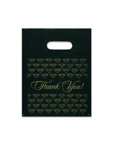 9'' X 11'' BLK/GOLD PLASTIC BAG (100)