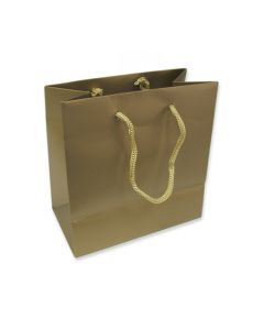 6.5'' X 6.5'' MATTE GOLD TOTE BAG (10)