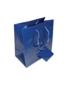 6.5'' X 6.5'' GLOSSY NAVY TOTE BAG (10)