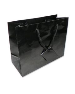 9 X 7 GLOSSY BLACK TOTE BAG (10)