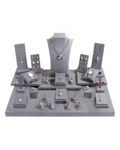 GREY MICROFIBER DISPLAY SET