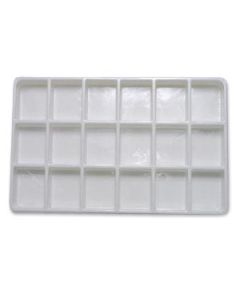 WHITE STACKABLE PLASTIC TRAYS