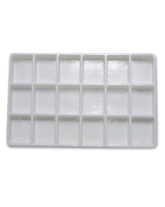 WHITE STACKABLE PLASTIC TRAYS