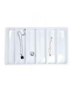 WHITE STACKABLE PLASTIC TRAYS