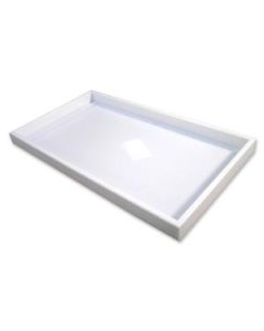 1" WHITE PLASTIC UTILITY TRAY