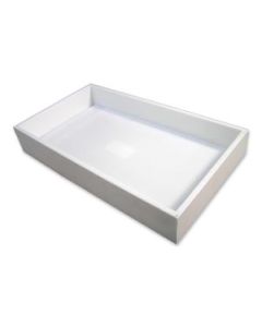 2" WHITE PLASTIC UTILITY TRAY